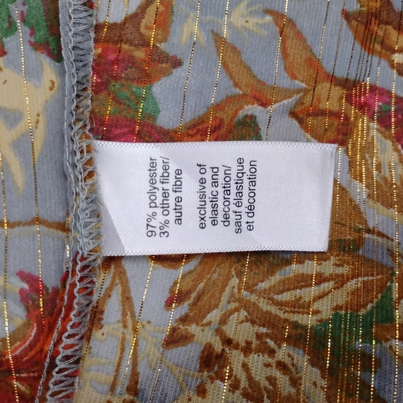 Maurices Metallic Floral Blouson Size Women's 2X - Picture 5 of 6